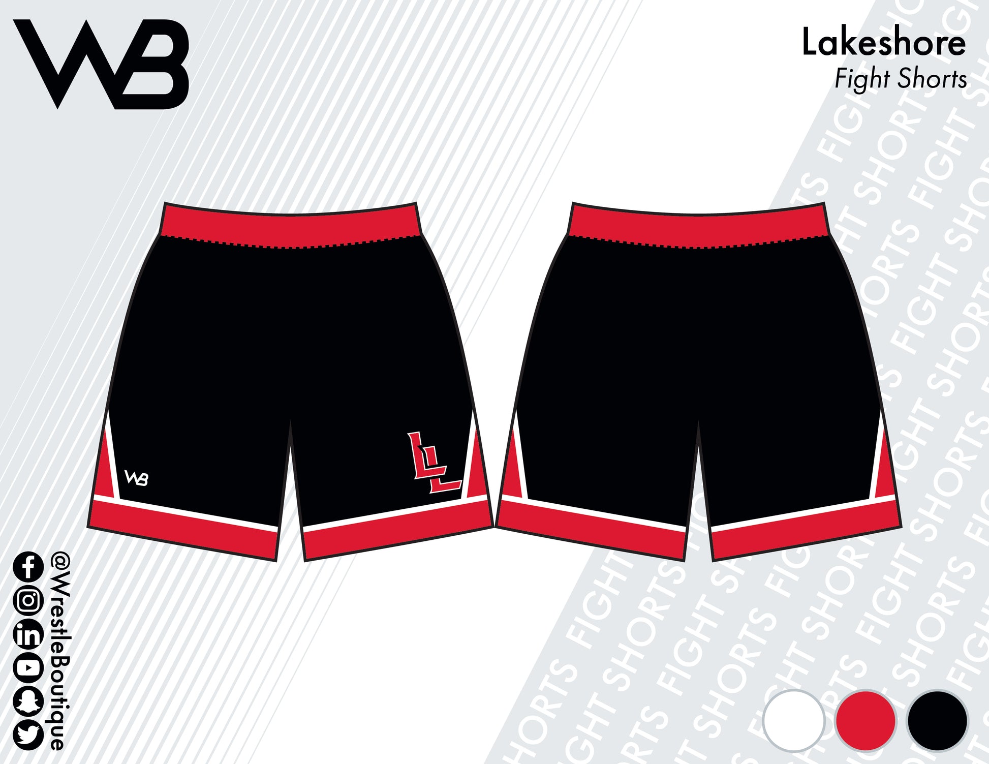 Lakeshore Wrestling MMA Shorts - Wrestle Boutique