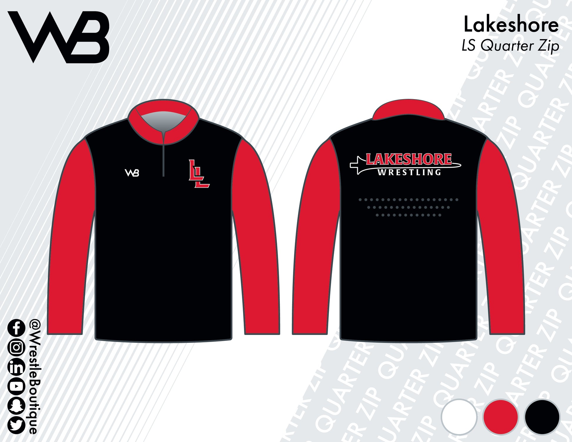 Lakeshore Wrestling Quarter Zip - Wrestle Boutique