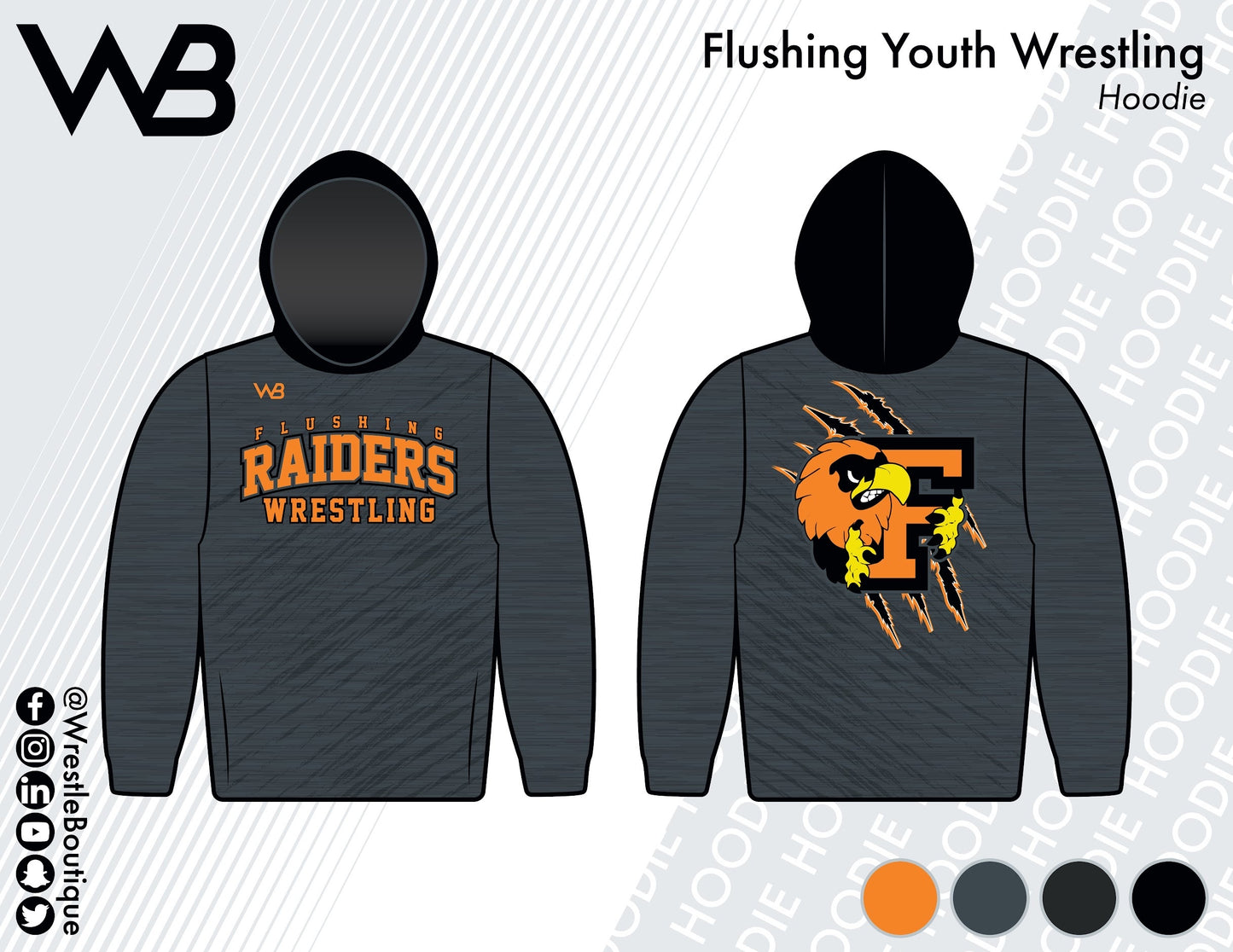 Flushing Wrestling Hoodie - Wrestle Boutique