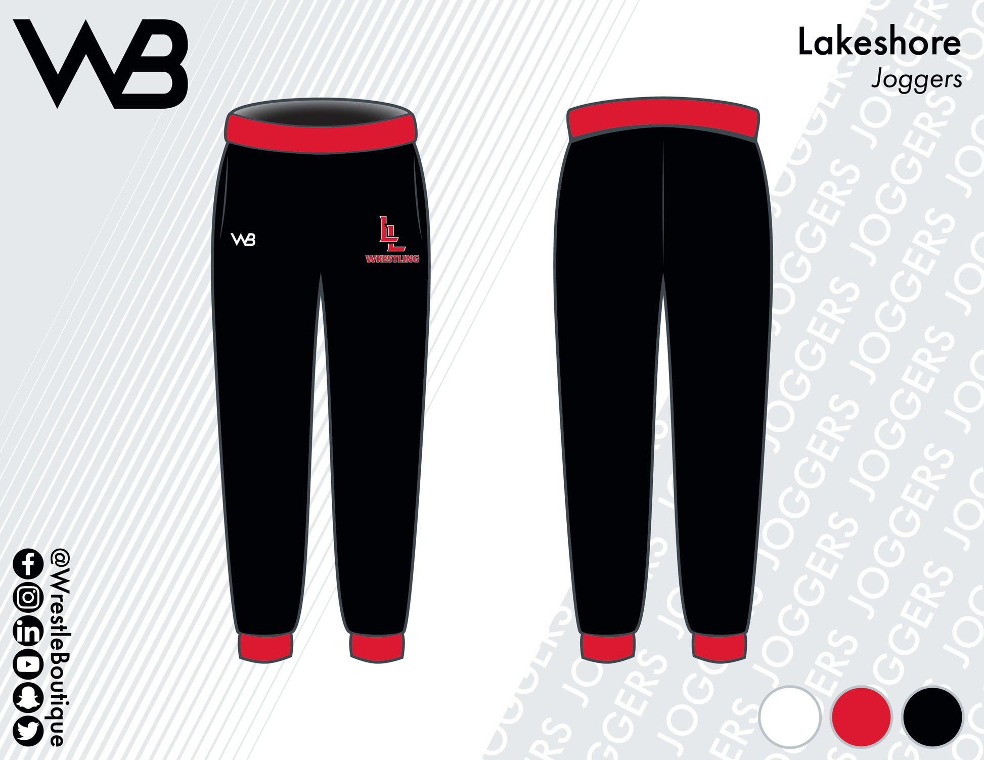 Lakeshore Wrestling Joggers - Wrestle Boutique